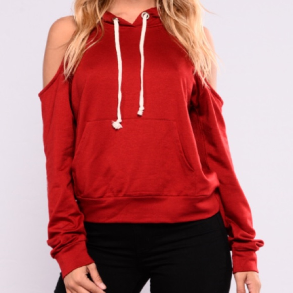 Fashion Nova Cold Shoulder Hoodie